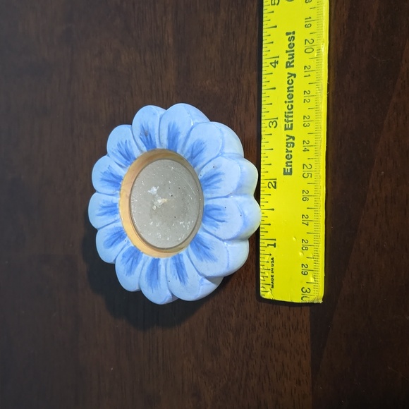 HOST PICK.Vintage. Pair of Sunflower Tealight Ceramic Candle Holders - Picture 2 of 6